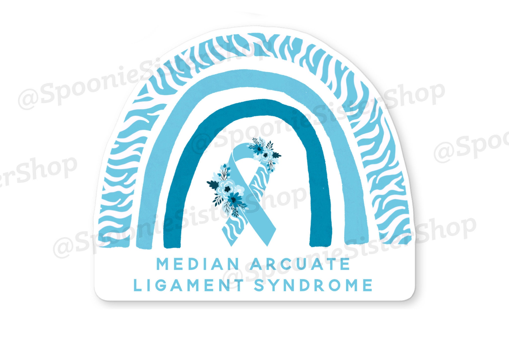 Rainbow MALS Sticker, Median Arcuate Ligament Syndrome, MALS Decal