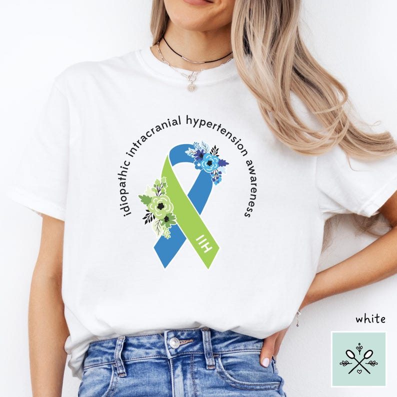 Iih Ribbon Color Idiopathic Intracranial Hypertension Shirt, IIH Awareness Shirt, IIH ...
