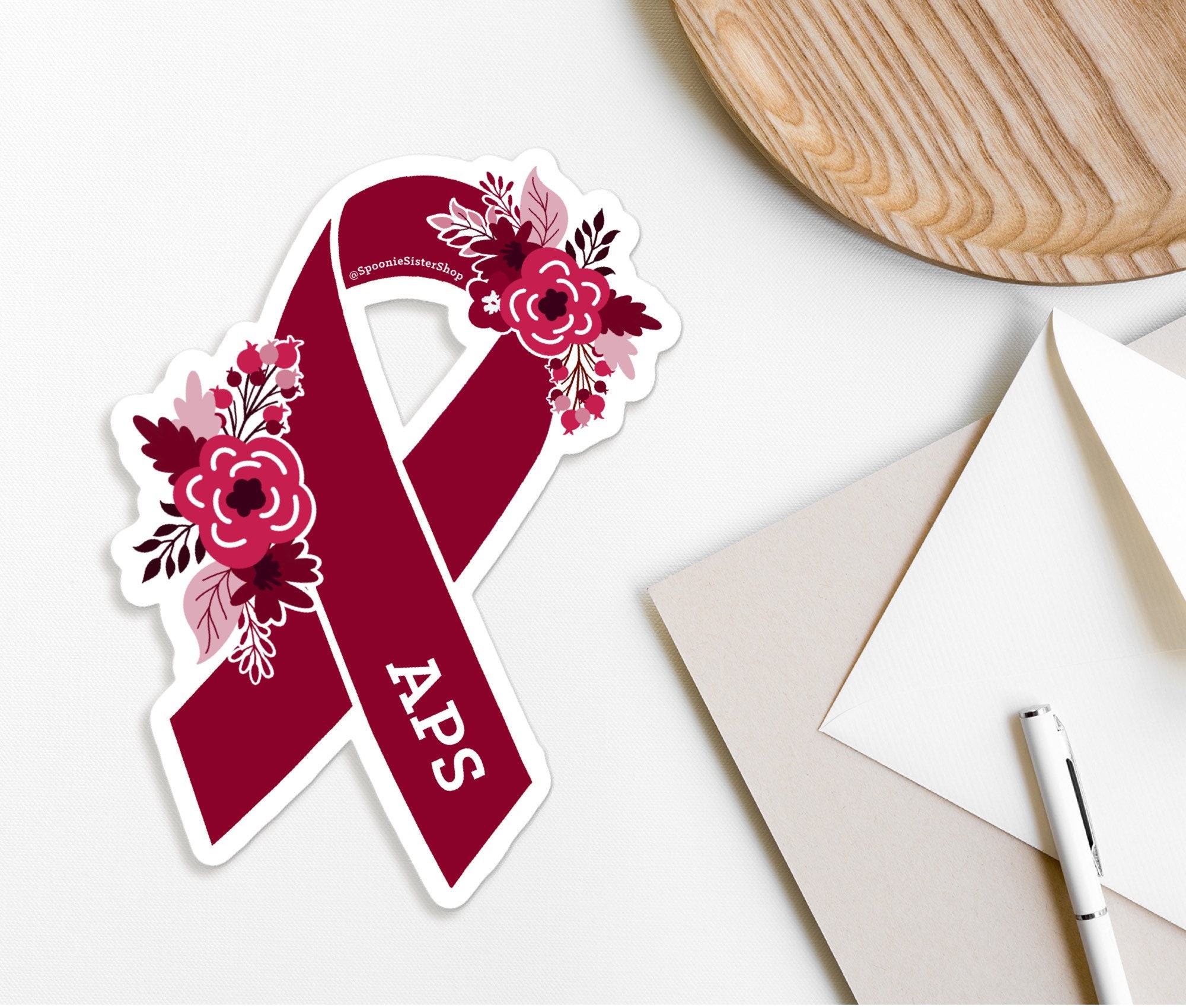 Antiphospholipid Syndrome Sticker, APS Awareness Stickers, Floral ...