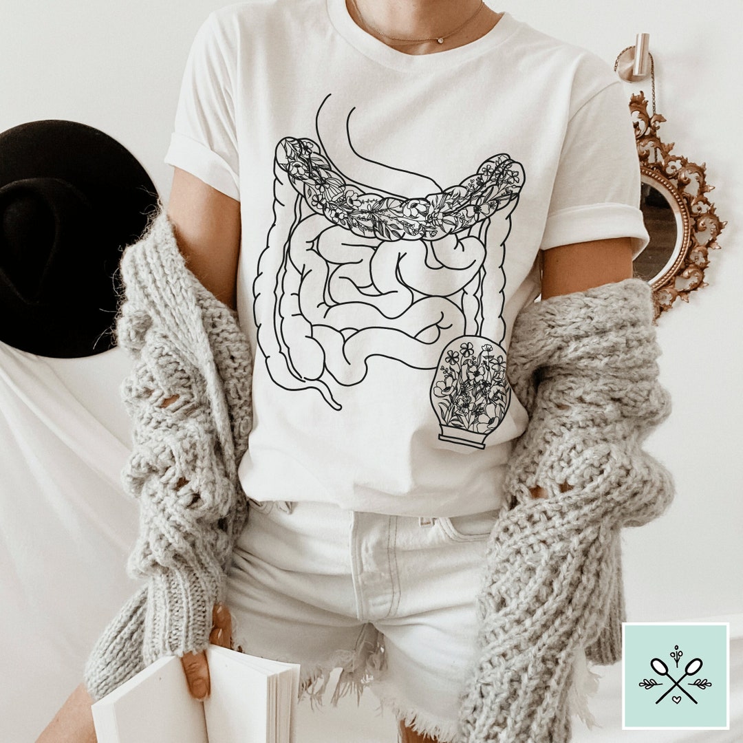 Floral Ostomy Shirt Colostomy Stoma Shirt Ostomy Intestines Etsy