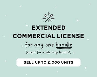 Spoonie Sister Shop Extended Commercial License for One Clipart Bundle (Except for Whole Shop Bundle!)