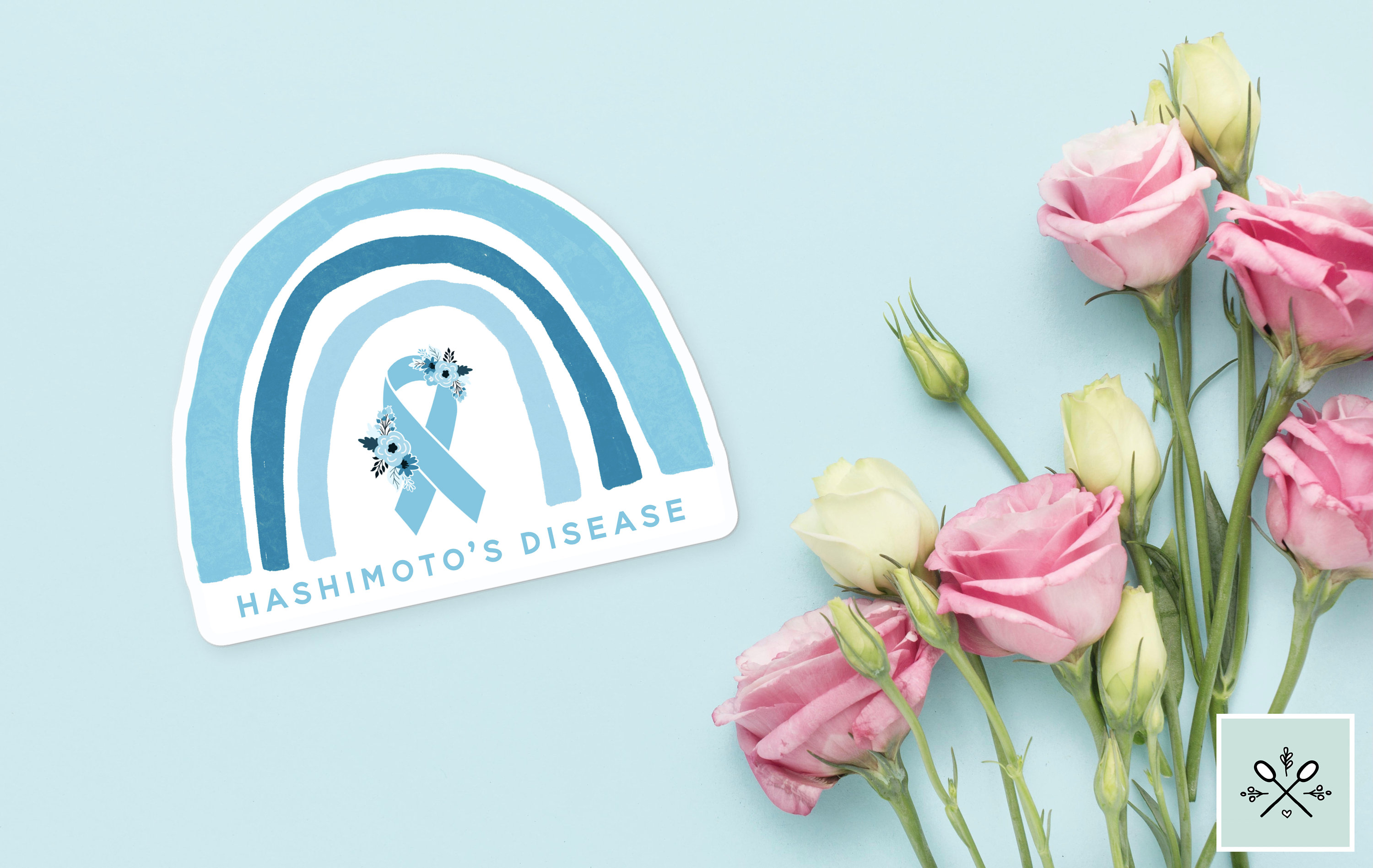 Hashimoto's Icon Hashimoto's Rainbow Sticker, Hashimoto’s Disease Awareness Stickers ...