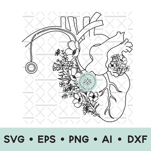 Heart Port Anatomy SVG, Cardiac Port Clip Art, Central Venous Catheter, Port-a-Cath, Implanted Port, Chemo Port, Vector Art Digital Download