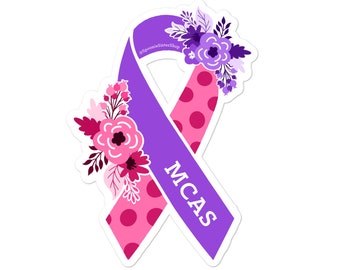 MCAS Sticker, Mast Cell Activation Syndrome, Awareness Ribbon Stickers, Chronic Illness Gift, MCAS Awareness Sticker