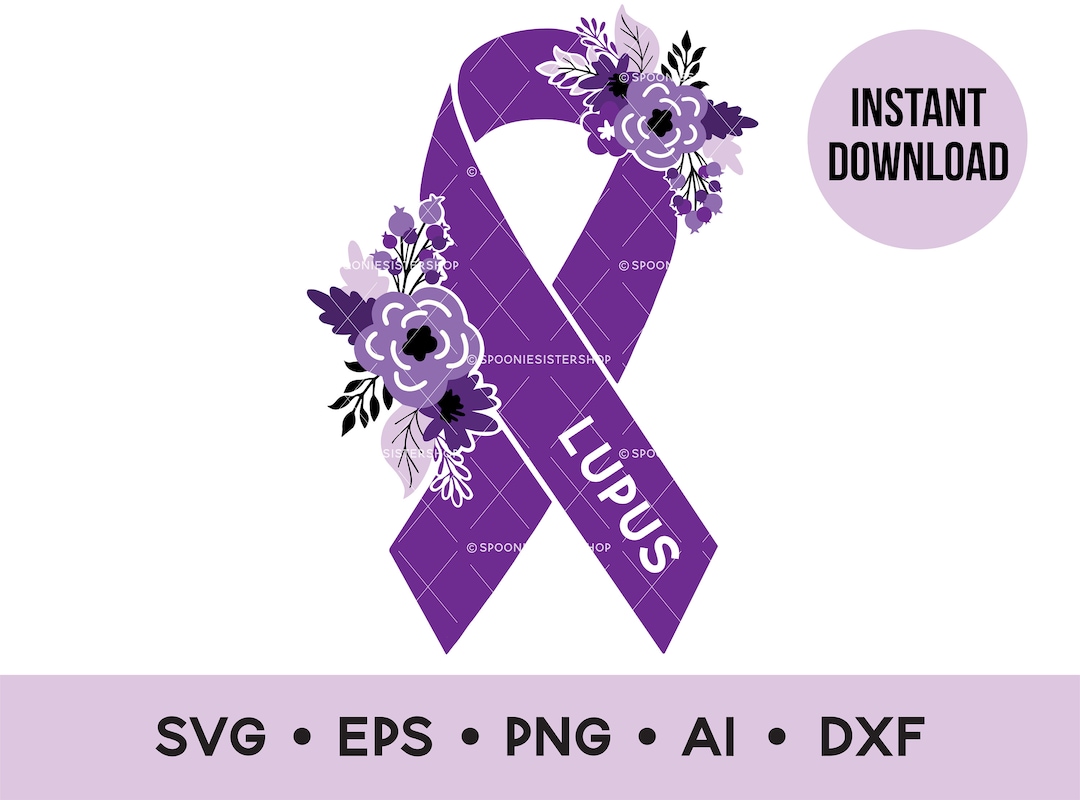 Lupus Awareness Ribbon SVG, Lupus Clip Art, Lupus PNG, Lupus SVG, Lupus