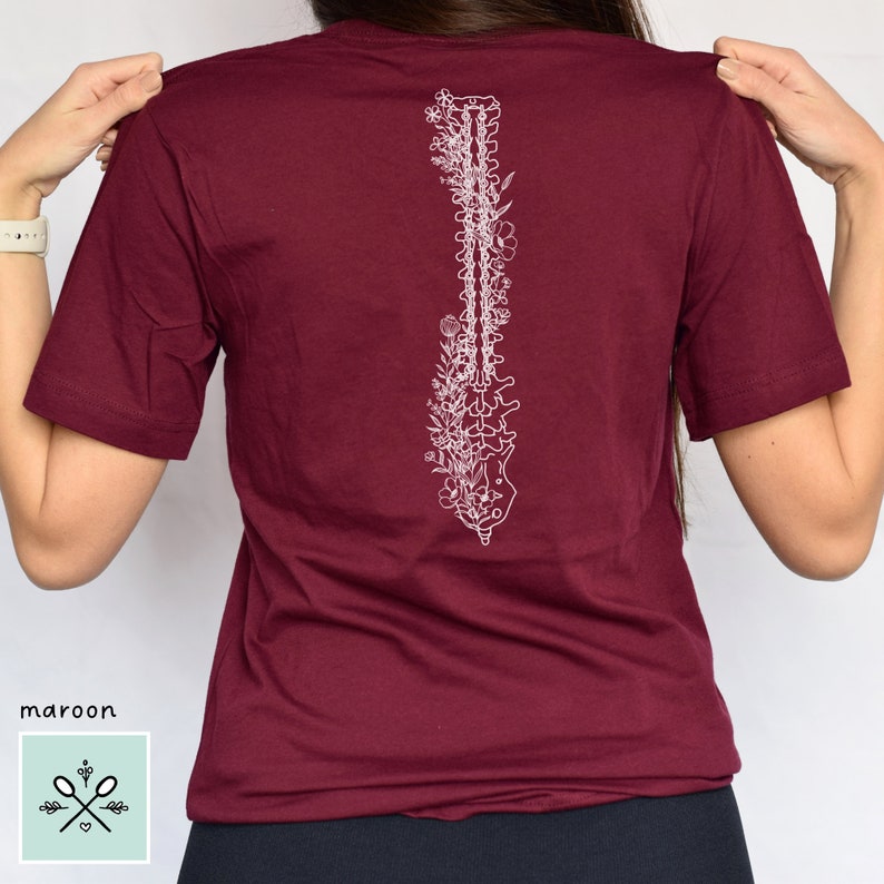 Floral Spinal Fusion Shirt, Spinal Fusion Surgery T-Shirt, Scoliosis Shirt, Spine Fusion TShirt, Scoliosis Surgery Shirt, Spinal Instability