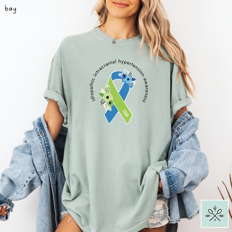 Iih Ribbon Color Idiopathic Intracranial Hypertension Shirt, IIH Awareness Shirt, IIH ...