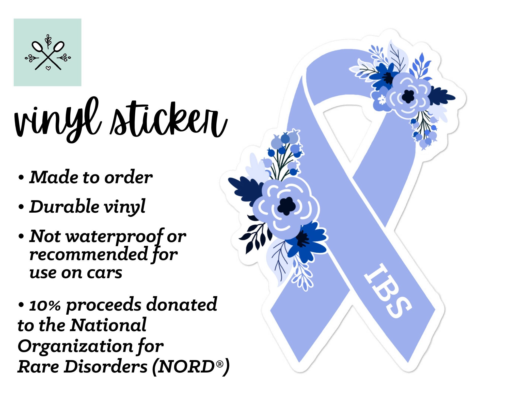 IBS Awareness Sticker, Irritable Bowel Syndrome Stickers
