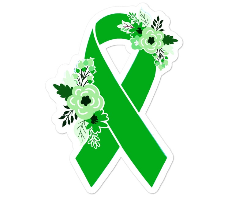 Green Awareness Sticker Green Awareness Ribbon Stickers Etsy Green Awareness Sticker Green Awareness Ribbon Stickers Etsy