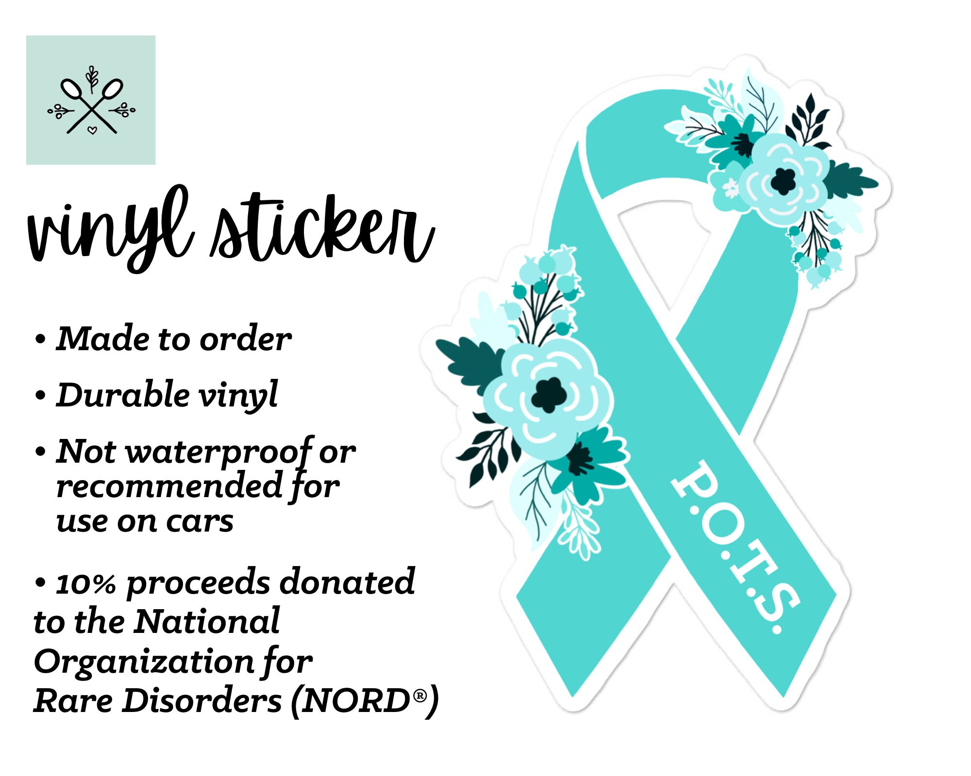 POTS Awareness Sticker Postural Orthostatic Tachycardia Etsy