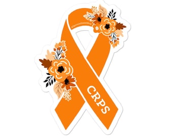 CRPS Awareness Sticker, Komplexes Regionales Schmerzsyndrom, Chronischer Schmerz Sticker, CRPS Sticker, Orange Bewusstseinsband Sticker