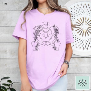 Pelvis Shirt, Floral Pelvis Anatomy Shirt, Hips TShirt, Ehlers Danlos Syndrome, Pelvic Floor Dysfunction, Endometriosis, Orthopedics