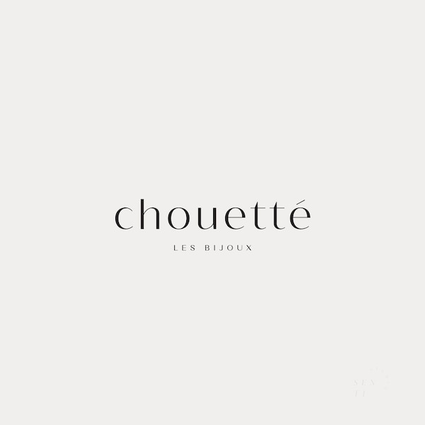 Chic Minimalist Logo Template, Premade Logo, Elegant Branding, Stylish Business Logo, Creative Art, Fashion or Beauty Logo by Senti Chouette