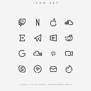 Black Social Media Icons Minimalist Social Media Logos Etsy There are more than 300000 vector logos. black social media icons minimalist