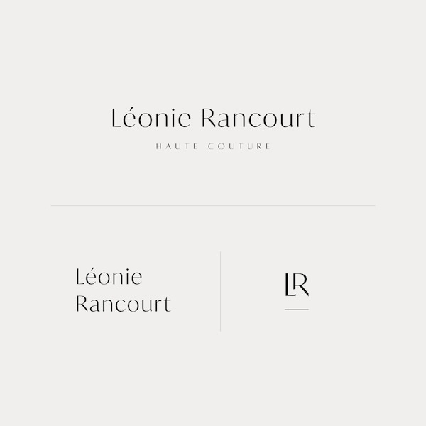 Minimalist Logo, Premade Logo, Stylish Branding, Simple Business Logo, Modern Branding, Haute Couture, Fashion, Beauty Logo by Senti: Leonie