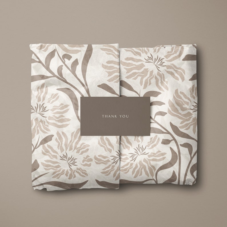 Tissue Papper Sticker Floral Tissue Paper Design: Printable Wrapping Paper & Stickers ...
