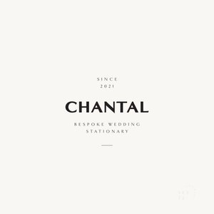 Minimalist Logo Template, Premade Brand, Stylish Logo for Skincare, Beauty Fashion or High End Service. Premium Branding by Senti – Chantal