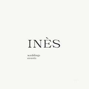Premium Logo Template, Premade Brand, Minimalist Logo for Fashion, Beauty, Events or Other High End Service. Luxury Branding by Senti – Ines