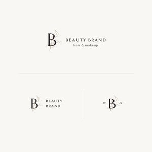 Aesthetic Brand Template. Premade Logos. Botanical Brand. Premium Logo for Beautician, Skincare, Makeup, Hair Artist. Logos by Senti: Beauty