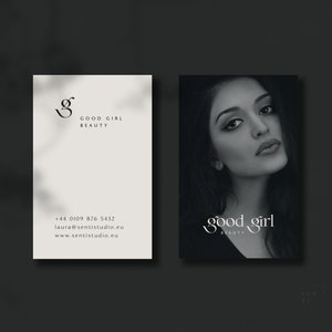 Kit de marca minimalista, logotipos elegantes, tarjeta de presentación vertical, logotipo alternativo primario creativo para moda o belleza, por Senti: Good Girl