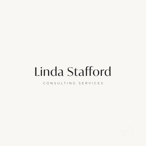 Minimalist Logo for Legal, Finance, Consulting Services | Elegant Premade Branding by Senti – Linda