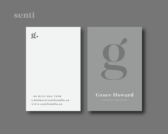 fashion business card template instant download printable biz cards premade business card design elegant calling cards pdf ms word business card template download