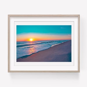 Ozean Sonnenuntergang Fotografie Druck, Fine Art Fotografie, digitaler Download, Strand Fotografie, Ozean, Sonnenuntergang, Florida Sonnenuntergang Druck, nautischer Druck