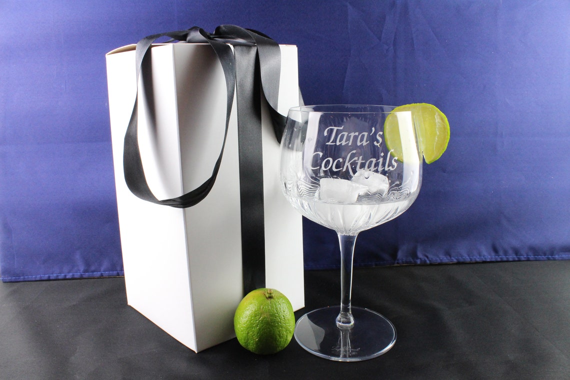large crystal gin glasses