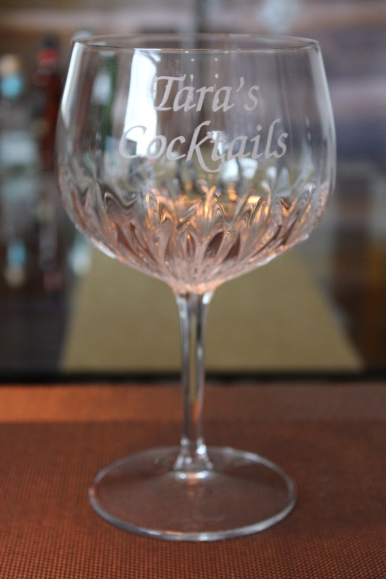 Large Personalised Crystal Cut Gin Glass Engraved Gin Balloon Etsy UK