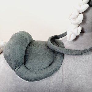 Rocking Horse in Grey Velvet Plush, Suitable For 0-3 Years, Nursery Gifts, New Born Baby, Christmas Gift Ideas image 5