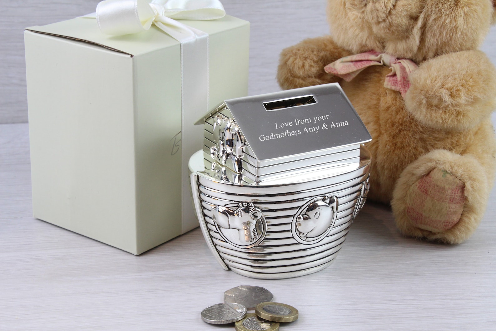 Noah's Ark Money Box Christening Baptism Gift Ideas New Etsy