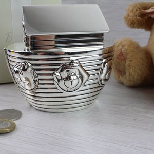 Noah's Ark Money Box Christening Baptism Gift Ideas New Born Baby 1st Birthday Personalised Engraved Gifts image 7