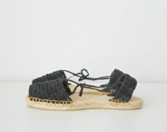 IBIZA® Espadrilles / Women's footwear for Spring-Summer / Crocheted espadrilles made of handmade cotton or hemp. Custom color.