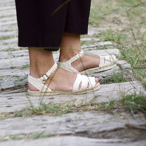 ROMA® Espadrilles / Women's footwear for spring-summer / Handmade cotton crochet espadrilles / Customizable sole and color.