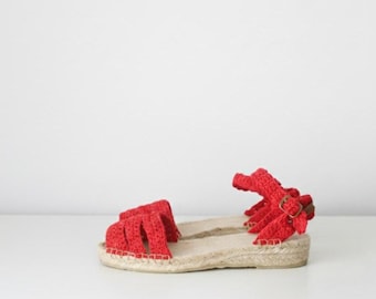 ROMA® Espadrilles / Women's footwear for spring-summer / Handmade cotton crochet espadrilles / Customizable sole and color.
