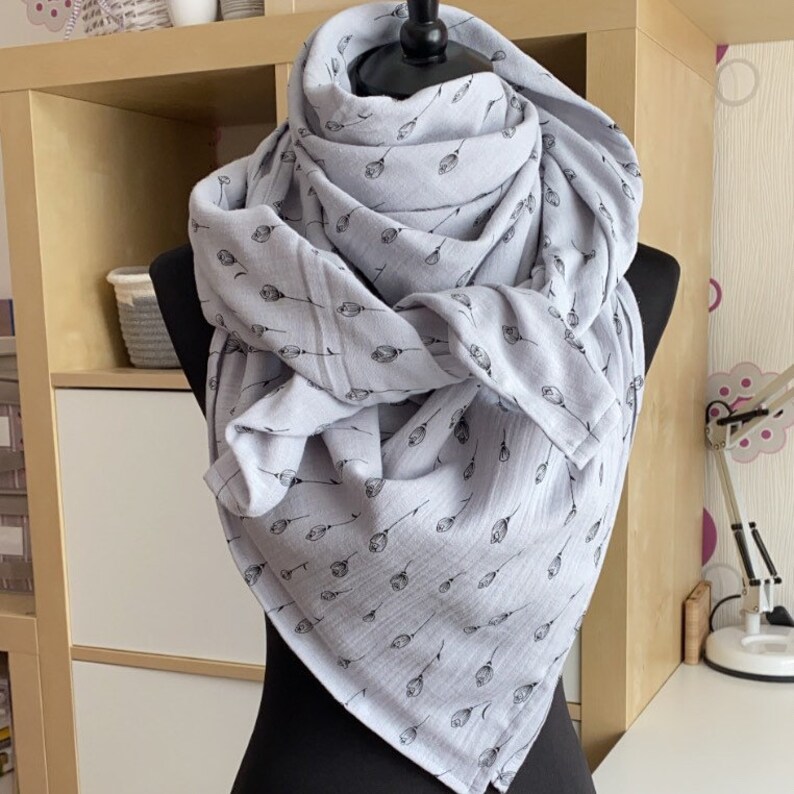 XXL-Dreieckstuch Damen Halstuch Musselin Tuch extra groß | Etsy