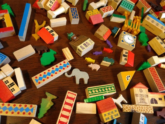 vintage wooden building blocks