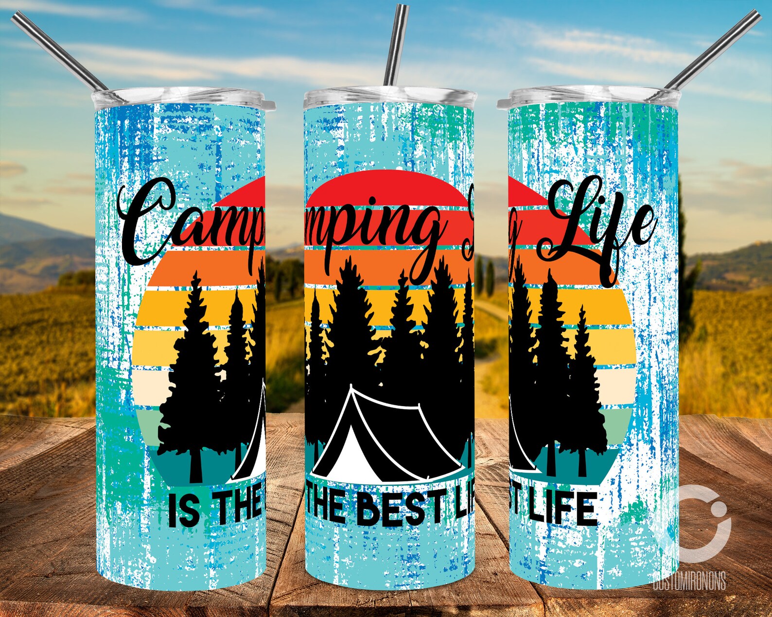 Camping Life Tumbler Design 20 Oz & 30 Oz Skinny Tumbler Etsy