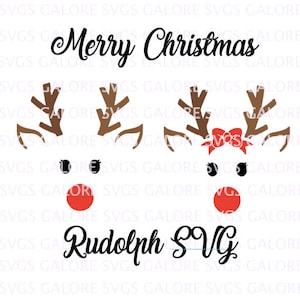 Rudolph de rode neus rendieren svg bestand vrouwelijke Rudolph silhouet Cricut svg bestand goedkoopste op ETSY Verkoop nu op gebruik kortingscode sgs10