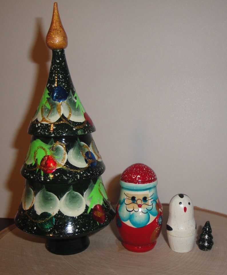 christmas tree nesting dolls