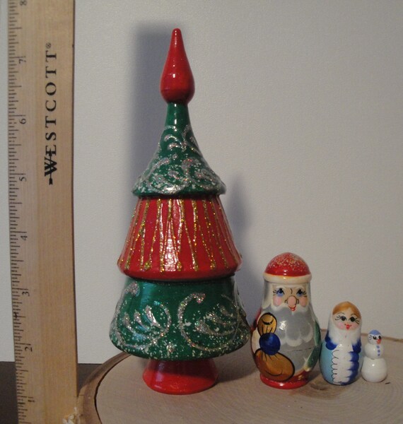 christmas tree nesting dolls