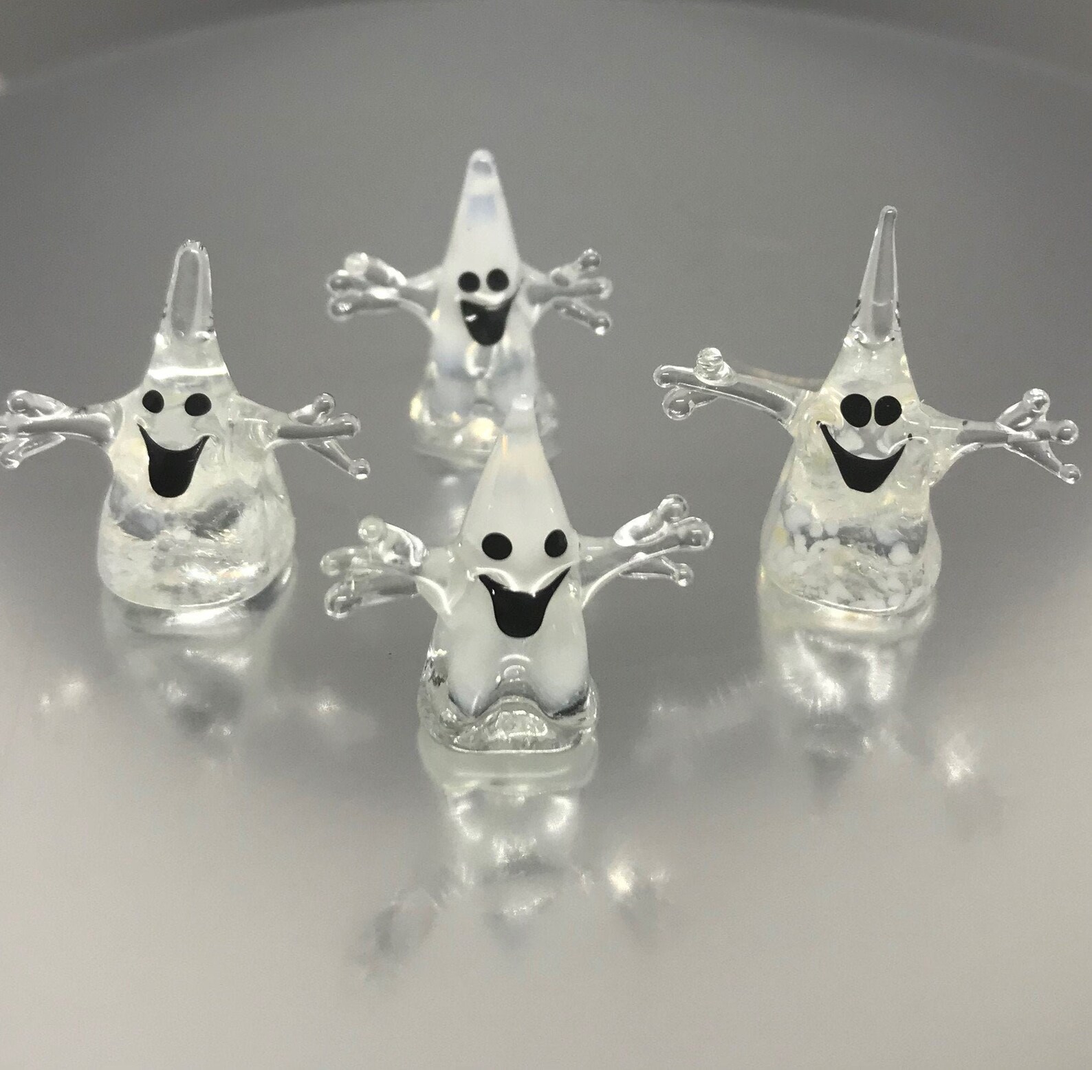 Hand blown MINI glass figurines Ghosts 3.75 ea | Etsy