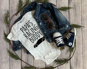 Papa's Racing Buddy, Papa's Racing Buddy Bodysuit, Car Bodysuit, Racecar Bodysuit, Racecar Baby Gear, Racecar Baby