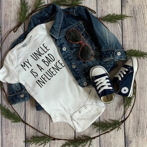 My Uncle is a Bad Influence, My Uncle is a Bad Influence Onesie, My Uncle is a Bad Influence Bodysuit, Uncle Onesie, Baby Gift, Baby Shower
