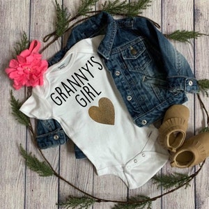 Granny&#39;s Girl Bodysuit, Granny&#39;s Girl Shirt, Granny&#39;s Girl, Baby Gift, Gift for Granny, Granddaughter Gift, Baby Shower Gift, Baby Present