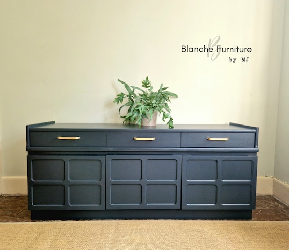 Large dark clearance grey sideboard