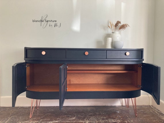 Black and 2024 copper sideboard