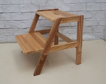 Escabeau, escabeau, escabeau en bois, tabouret, échelle en bois, tabouret en bois pour enfant, tabouret d'intérieur, escabeau de cuisine