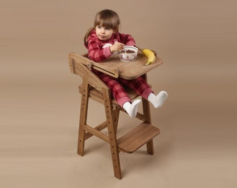 feeding chair, growing stool, a chair for a child, Adjustable chair, Kitchen baby feeding chair, Modern Highchair, Toddler Montessori chair