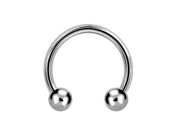 16g Septum Ring/Daith/Cartilage/Helix Jewelry..316L Surgical Steel with 2mm, 2.5mm or 3mm Balls 16g - 5,6,7,8,9,10 or 12mm